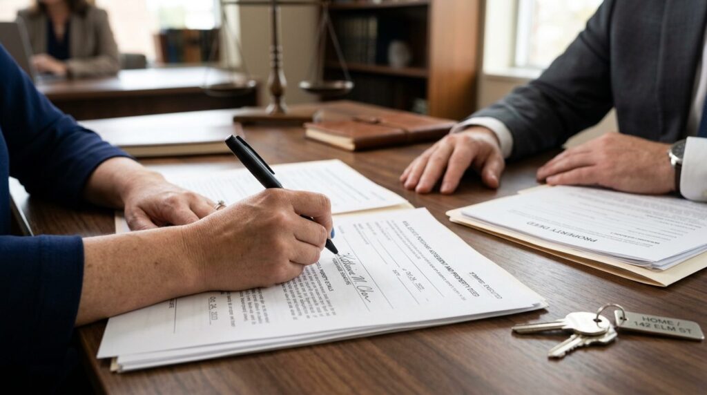 Close-up photorealistic image of a hand holding a pen, signi